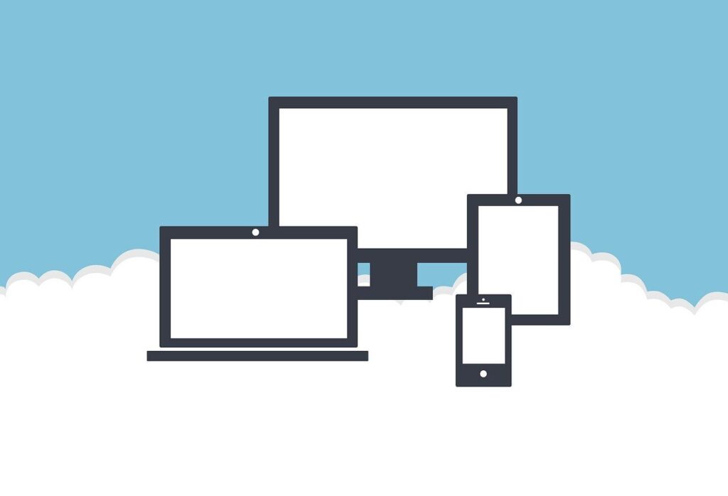 device, storage, online, monitor, tablet, car, nature, notebook, laptop, clouds, blue, cartoon, office, computer